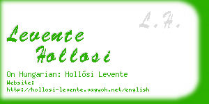 levente hollosi business card